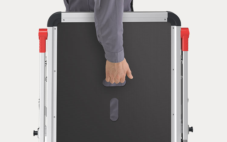 Person carries a stairs platform