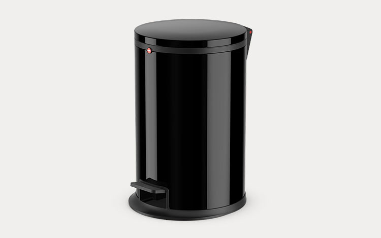 Black waste bin